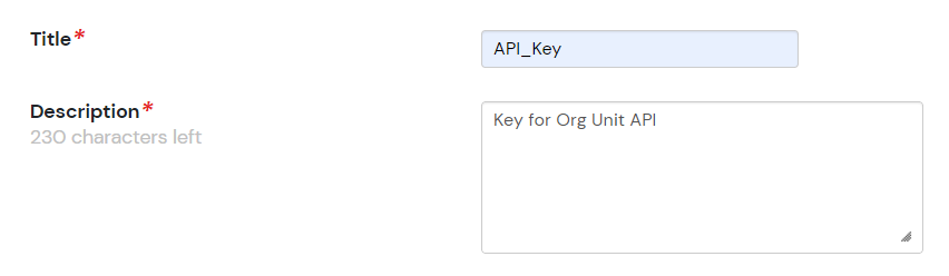 API key-1