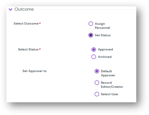 Set Status workflow rule