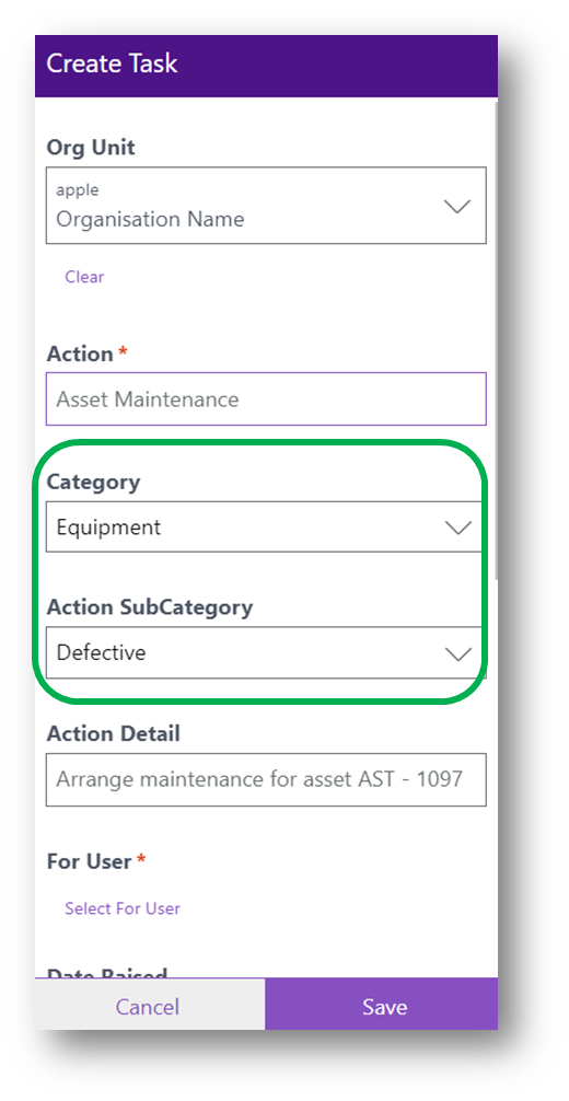 action subcategory image