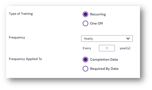 recurring training